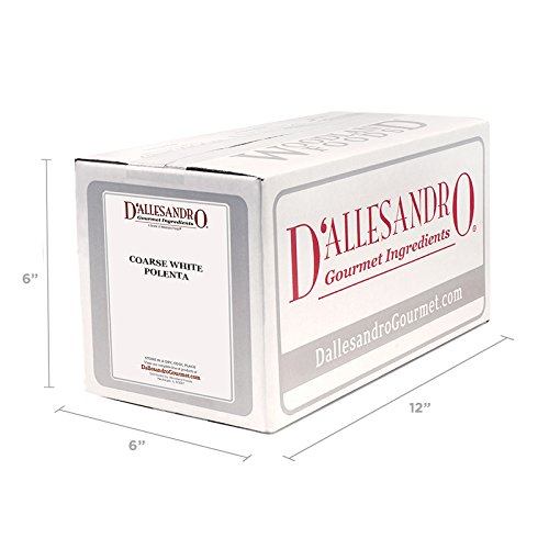 D'Allesandro White Coarse Polenta Flour - 10 lb Bulk Pack - Authentic Italian Ground Cornmeal - Mild Flavor, Soft Texture, Gluten Free, Kosher - Perfect for Creamy Polenta, Grilled Polenta Cakes