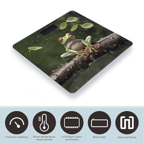 Báscula digital de baño Peace Tree Frog con vidrio templado miniatura 3