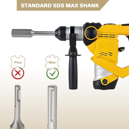 5/8 Inch & 3/4 Inch Ground Rod Driver, SDS Max Hammer Drill Tool Compatible with Dewalt, Hilti, Milwaukee & Other SDS Max Rotary Hammer Drill Replacement Parts