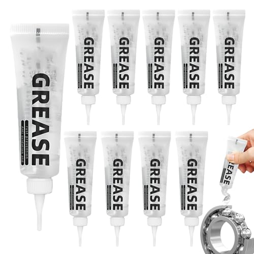 Wheel Bearing Grease - 10-Piece Transparent Lubricant Set, Car Grease with Smooth Consistency, Automotive Maintenance Supply for Brake Systems, Garage Equipment, Chains, Trailer Bearings, and Gears