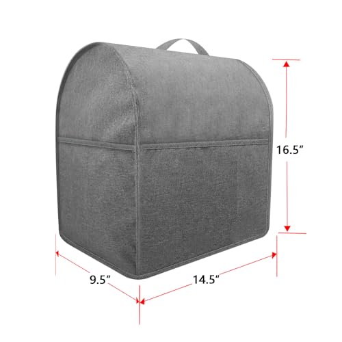 image for HOHUO Stand Mixer Dust-proof Cover for KitchenAid Mixer，Multi Pocket