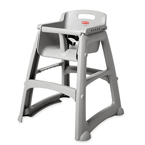 Rubbermaid Commercial Products Sturdy High-Chair for Child/Baby/Toddler, Pre-Assembled, Platinum (FG780608PLAT), 23.5" Length, 23.5" Width, 29.8" Height