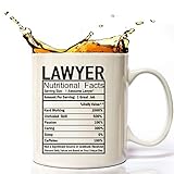 Law Lawyer Gifts Coffee Cup 11 Oz, Lawyer Attorney Nutritional Facts Funny Coffee Mug Inspirational