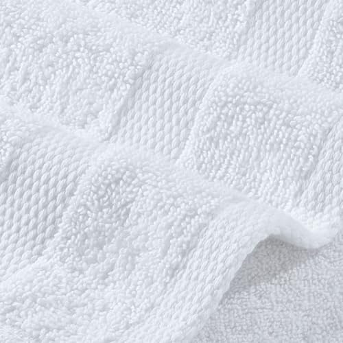 Wealuxe White Washcloths 12 Pack - 600 GSM 100% Ring-Spun Cotton Wash Cloths for Showering, Highly Absorbent and Soft | 12x12 Inches by White Classic - Image 8