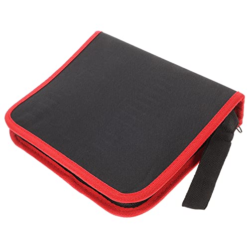 DOITOOL Pochette De Forage À Main Peu Noir Portant Oxford Mallette De Rangement Petit Bits Pilote D'Outil Transporteur De Tissu Fermeture À Glissière pour Cover