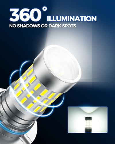 Image of Marsauto 9145 H10 LED Fog Light Bulbs, 10,000 lumens 6000K Cool White, 48 Chips DRL Bulb, H10 Led Bulb 1:1 Mini Size 9140 9040 9045 Led Fog Lights, 360 Illumination, Side Marker Lights