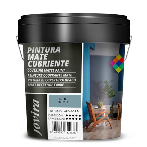 JOVIRA PINTURAS Mate Cubriente | Colores interior-exterior con excelente poder cubriente. 4 Litros