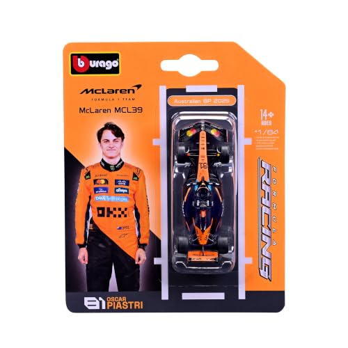 Bburago 1:64 Scale Race Formula McLaren MCL39 2025 miniatura 5
