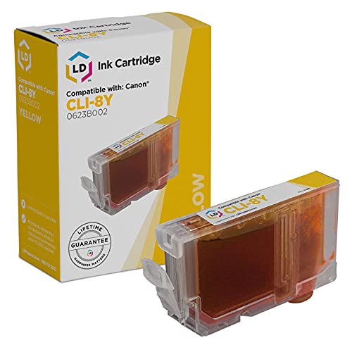 LD Products Compatible Ink Cartridge Replacement for Canon CLI8Y 0623B002 Compatible with Printers 6500, IP3300, IP3500, IP4200, IP4300 (Single Yellow)