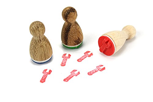 Stemplino Mini Tampon Livre – Tampon En Bois FSC – Motif 10-11 Mm – Fabrication Allemande – Idéal DIY Et Scrapbooking