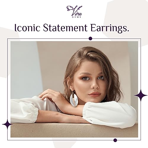 Vine Gems Boho Earrings For Women - Ethnic-Style Metallic Jewellery - Silver #TOP1