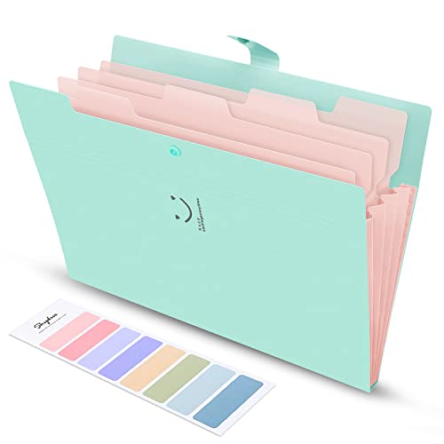 Skydue Expanding File Folder,Expandable Folder,Letter A4 Paper Accordion Document Organizer (Jade) #TOP1
