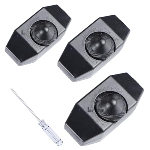 Leymays Lamp dimmer Switch for Lamp Switch Replacement, 3Pcs Black - Rotary Control for 100 Watt...
