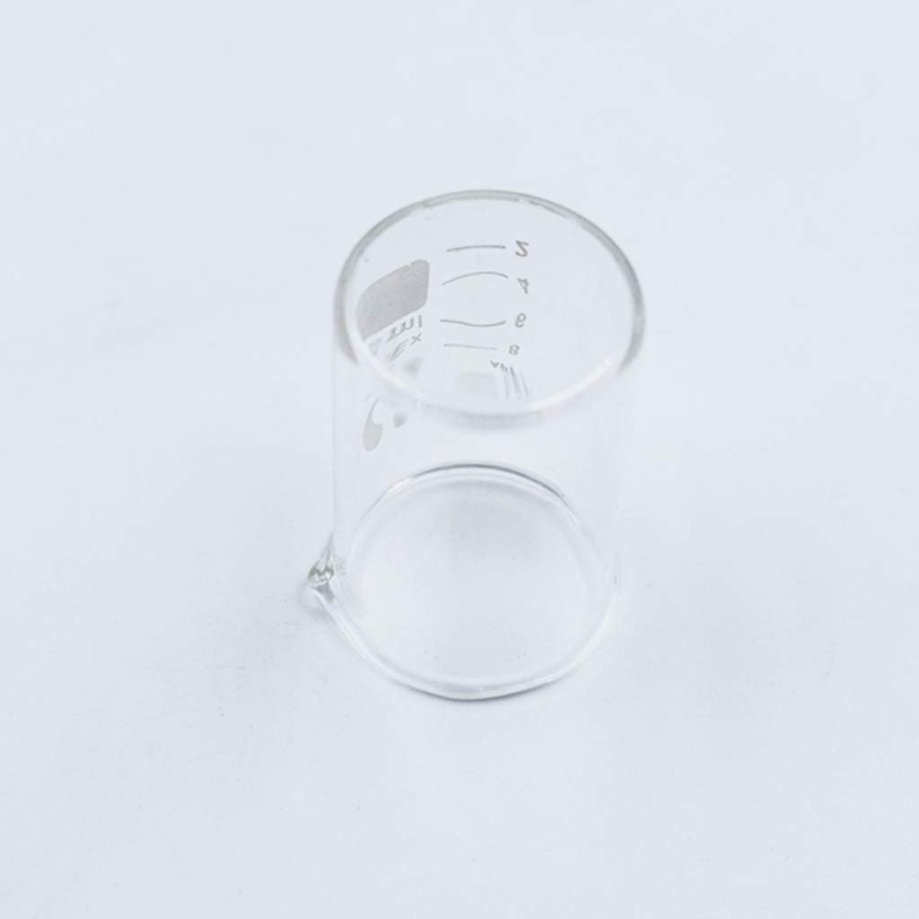 U-M PULABO Professional Lab Beaker Clear Measuring Cup Glass Beaker High Temperature Resistance Cup for Lab Use 10ML 2PCS Superiorâ€‚Quality and Creative Exquisite : Industrial & Scientific