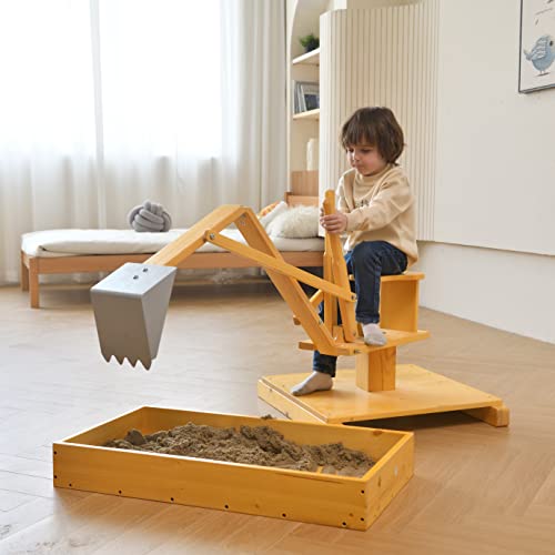 Avenlur Excavator: All-Season Sandbox Digging Toy With Working Crane - Endless Outdoor Adventure For Kids Ages 2 And Up - Durable Wooden Construction - Enhance Motor Skills And Imaginative Play #TOP7