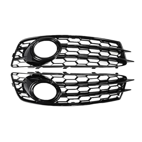 Grilles antibrouillard A3 8P S-Line (2009-2012) en nid d'abeille noir pour pare-chocs avant