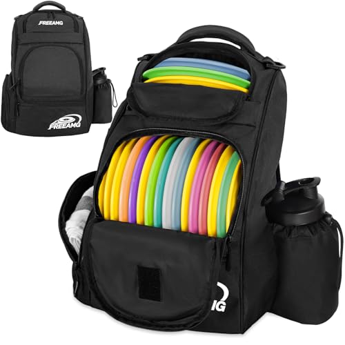 FREEAMG Disc Golf Bag Holds 10-25+ Discs, Disc Golf