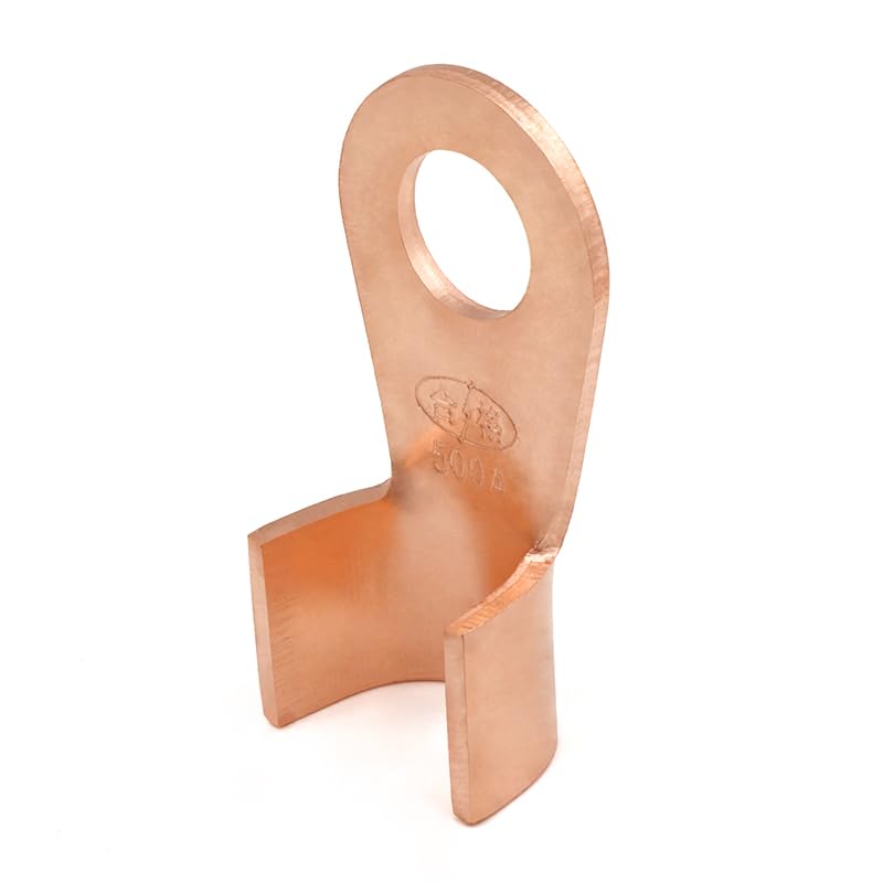 Wire Terminal OT Type 3A 5A 10A 20A 30A 40A 50A 60A 80A Red Copper Bare Nose Lugs Crimp Open Mouth Cable Connector Splice(10A,200pcs)