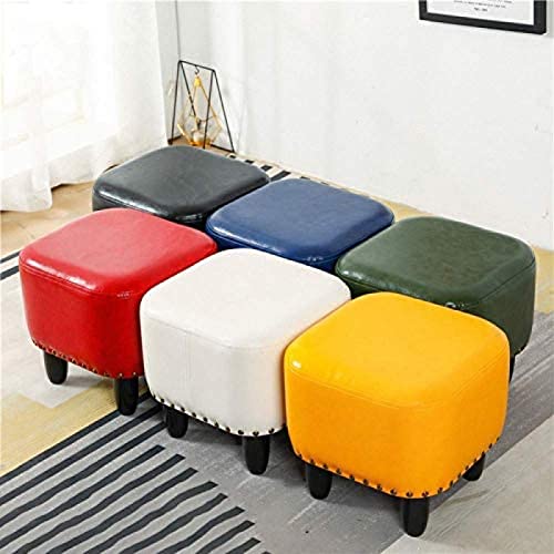 Pouf en cuir synthétique blanc pour vos moments de sérénité - 6