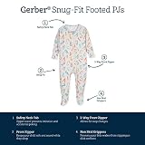 Gerber Baby Girls Buttery-soft Snug Fit Footed Pajamas With Viscose Made Eucalyptus And Toddler Sleepers, Alphabet Soup, 2T US