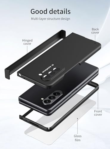 Ochronne etui na telefon Compatible with Samsung Galaxy Z Fold 5 Case with Screen Protector & Hinge Coverage Protection,Full Body Hard PC Shockproof Protective Phone Case for Samsung Galaxy Z Fold 5 P