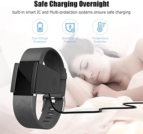 Smartwatch Charger Cable for Fitbit Charge 2 (Only), Ancable 90cm Fitbit Charge 2 Charger UK Replacement Charging Cord Charger Cable Compatible with Fitbit Charge 2 Fitness Tracker