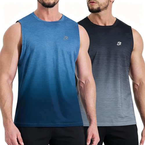 EZRUN Men's UPF 50+ Quick Dry Tank Top Workout Sleeveless Shirt