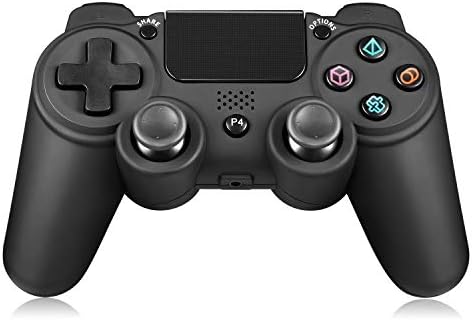 Yocktec Wireless Controller for PS4, Wireless Game Controller with Dual-Vibration Gamepad Joystick for Playstation 4 / PS4 Pro / PS4 Slim (Black)