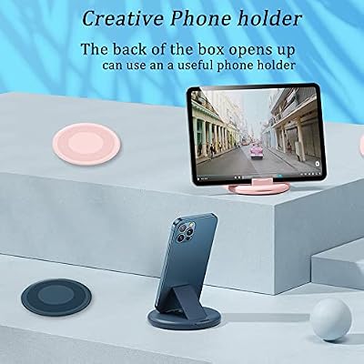 Multi USB Charging Adapter Cable Kit, USB C to iOS Device Adapter Box, Conversion Set A & Type C to Male Micro /Type C/iOS Device, Data Transfer, Card Storage, Tray Eject Pin, Phone Holder (pink)