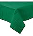 Creative Converting Touch of Color Plastic Lined Table Cover, 54 by 108-Inch, Emerald Green