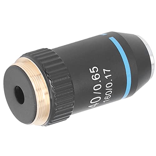 40X High Magnification Objective Lens 20.2mm Interface Thread 40/0.65 High Transmittance Protective Microscope Objective for Biological Microscopes