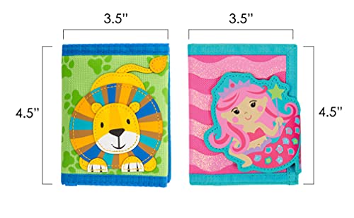 Stephen Joseph, Kids Wallet, Tri-Fold Bi-Fold Wallet for Boys & Girls with Zipper Coin Pocket, Durable Polyester Small Wallet for Kids, Cute Designs for School & Travel, Butterfly Floral by Stephen Joseph - Image 3