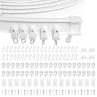 EFUTURETIME 5 Metri Binario Tende Soffitto, Binario Tende Flessibile Pieghevole in ABS con Pulegge Silenziose per la Separazione degli Ambienti, Tende, Camera da Letto, Balcone, Ufficio, Bianco