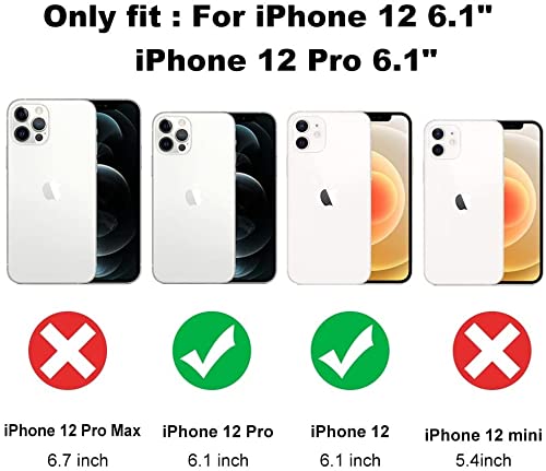 Hitaoyou Iphone 12/12 Pro Case, Iphone 12/12 Pro Case With Camera Cover & Kickstand Military Grade Shockproof Heavy Duty Protective With Magnetic Car Mount Holder Case For Iphone 12/12 Pro,Red #TOP3