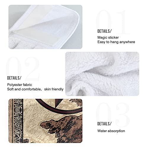 Kitchen Hand Towels With Hanging Loop 2 Pack Western Texas Star Vintage Style Stars On Wood Panel Print Rustic Soft Absorbent Kitchen Dish Tie Towel Tea Bar Towels Decorative For Bathroom Kitchen #TOP4