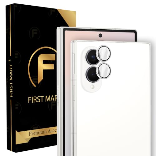 Image of FIRST MART Silver Camera Ring Guard Protector for Samsung Galaxy Z Fold 8 | Tempered Glass with Metal Alloy Rings, HD Clear, Scratch Resistant, Case-Friendly | Pack of 1