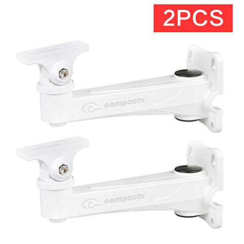 Compcctv Waterproof Universal Cctv Security Camera Mounting Ip Camera Bracket,Abs Indoor Outdoor Wall Ceiling Mount Holder Stand Monitor Rotary Bracket 2 Pack #TOP5