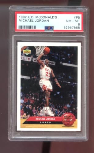 1992-93 Upper Deck McDonald's #P5 Michael Jordan PSA 8 Graded Basketball Card NBA McDonalds 5 Chicago Bulls 1992-1993 92-93