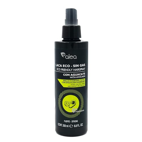 ALEA - Laca sin Gas Eco - 200 ml - Fijación Fuerte - Larga Duración - con Aguacate para Fortalecer el Cabello - Cabello con más Brillo - Antiencrespamiento