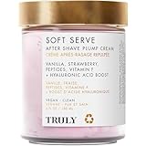 Truly Beauty Soft Serve After Shave Plump Cream | Hydrating & Plumping Cream for Post-Shave Smoothness | With Hyaluronic Acid & Peptides for Firm, Youthful Skin | Strawberry, Vanilla & Amber Scent