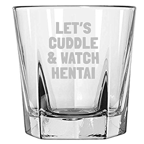 Funny Anime Rocks Glass - Hentai Gift Whiskey Tumbler