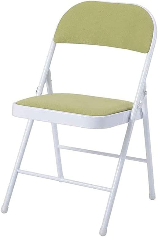 JSEIAJB Folding Backrest Chair Home Dining Stool Cotton and Linen Office Conference Student Dormitory Carbon Steel