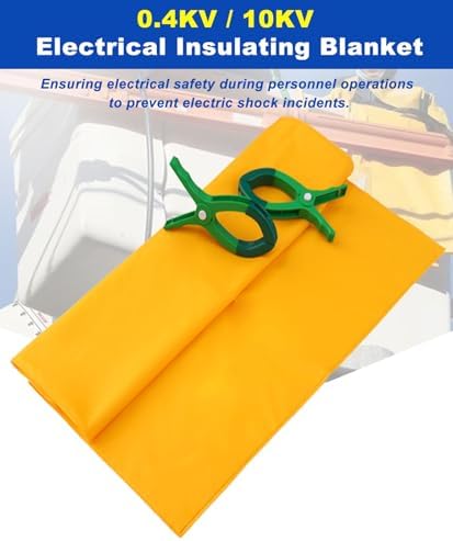 Portable Electrical Insulating Blanket - Shockproof Safety Cover for Service Panels & Busbars, 2-Pack with 4 Clamps - Essential for Electrical Safety & Protection