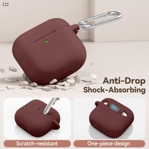 Wowwat for AirPods 5/4 Case (2026/2024), Soft Silicone Protector-Wine Red by Wowwat - Used condition - Image 4