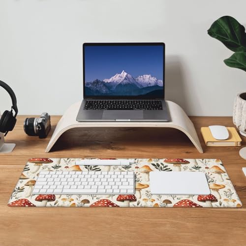 Tapis de souris de jeu base caoutchouc imprimé champignon - 7