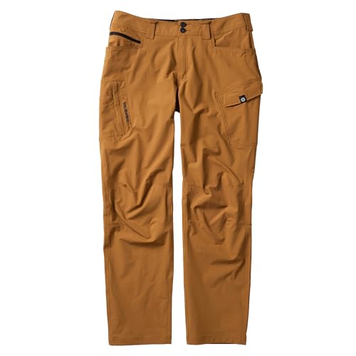 TRUEWERK Mens T1 WerkPant - Hot-Weather Lightweight Work Pants Moisture-Wicking Quick-Dry 4-Way Stretch Softshell Relaxed Fit 8 Pockets Sand 38W x 36L