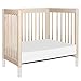Babyletto Gelato 4-in-1 Convertible Mini Crib in Washed Natural and White, Greenguard Gold Certified
