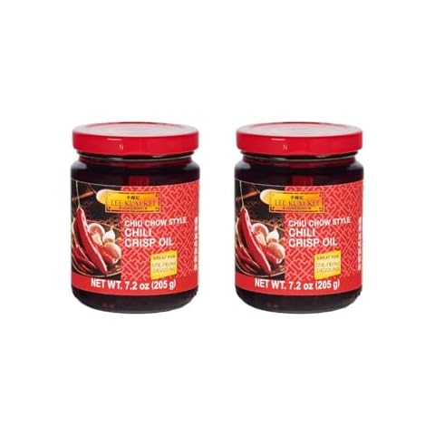 Lee Kum Kee Chiu Chow Chili Crisp Oil (7.2 oz - 2 Pack) Spicy and Savory Chili Crisp Oil for Authentic Asian Cuisine, Perfect for Dips, Drizzling, Noodles, Wontons & Dumplings, & Stir-Frying Cover