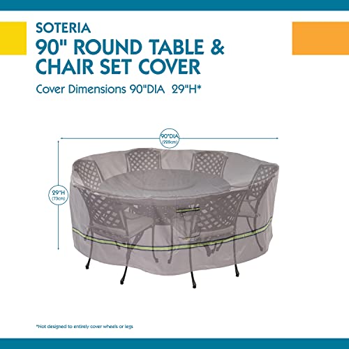 DUCKCOVERS Soteria Waterproof 90 Inch Round Patio Table with Chairs Cover, Outdoor Table and Chair Cover by Duck Covers - Image 9