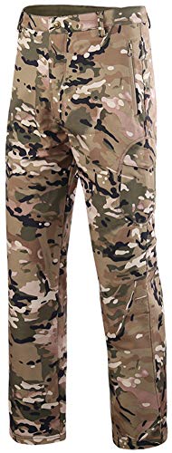 Amxiway Men's Outdoor Mountain Waterproof Windproof Fleece Ski Snow Pants Hiking Trousers(Cp Camo,2Xl) #TOP3